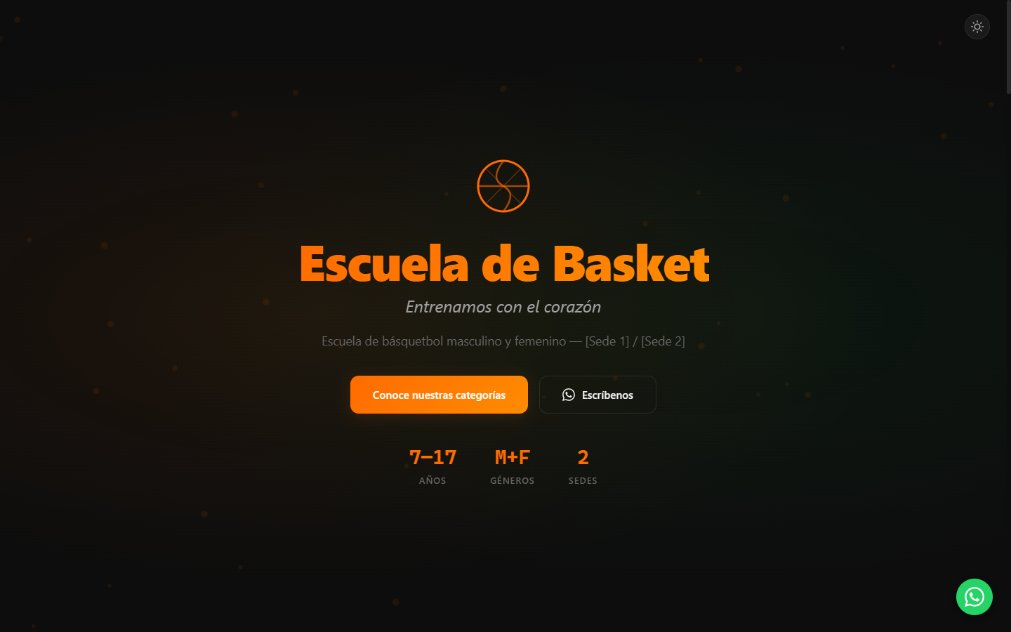Escuela Basketball v1 vista escritorio