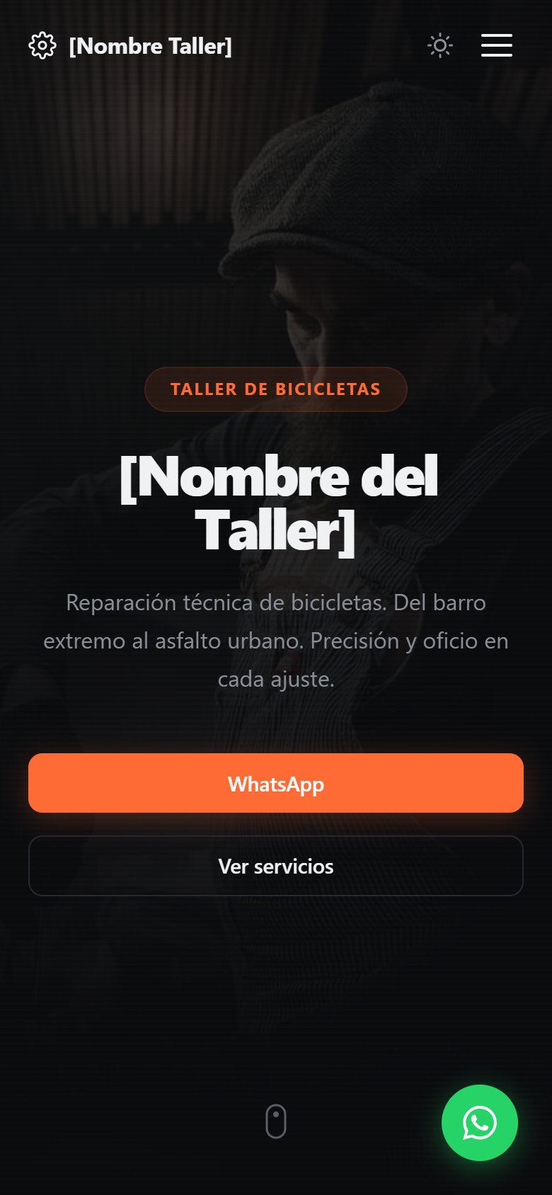 Taller de Bicicletas v3 vista móvil