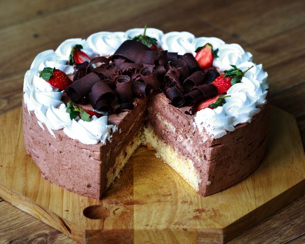 Torta de chocolate con ganache